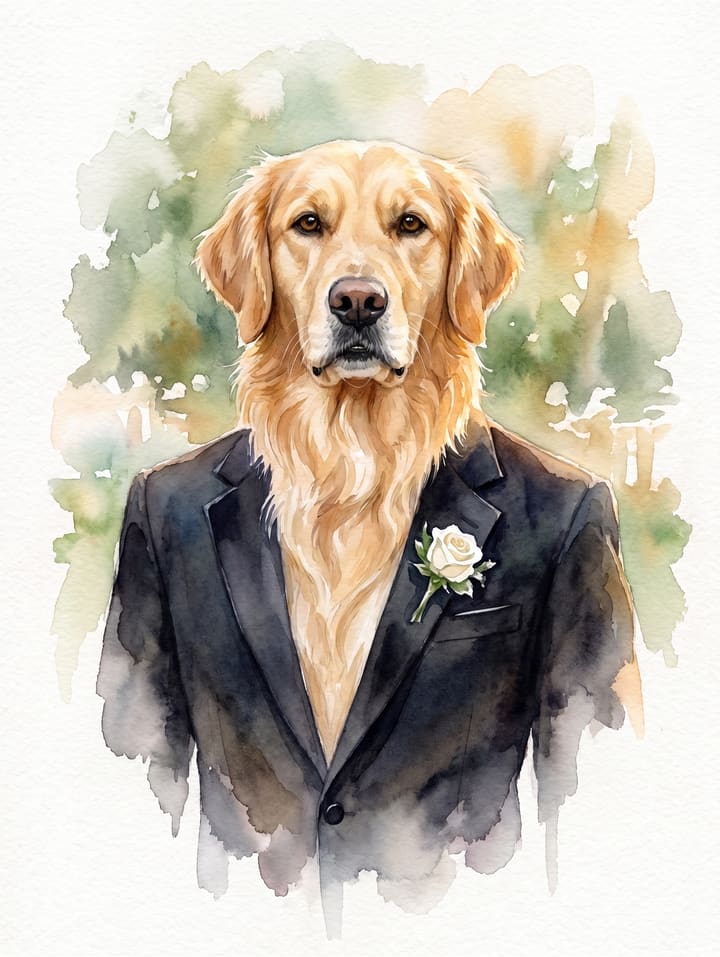 Golden painted as Wedding