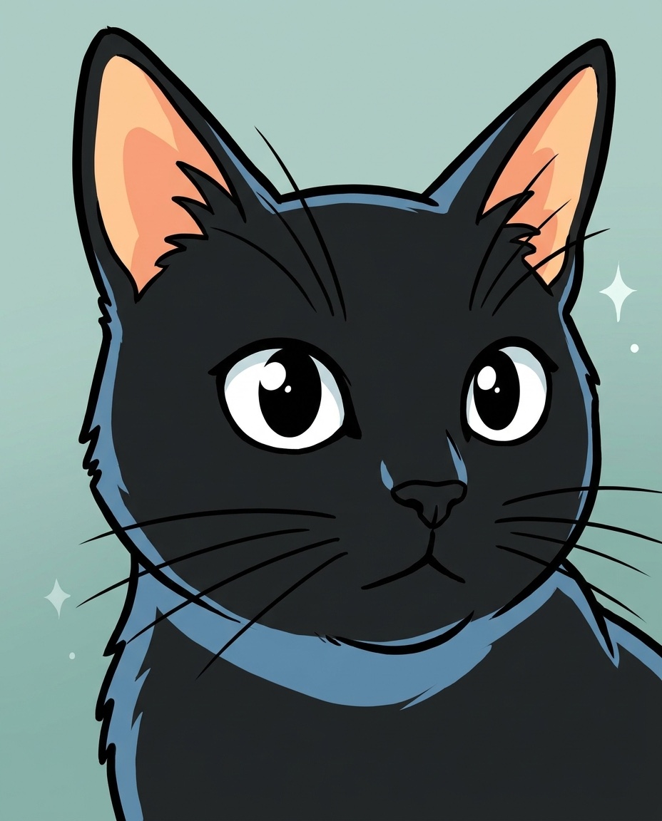Anime pet portrait — signature example