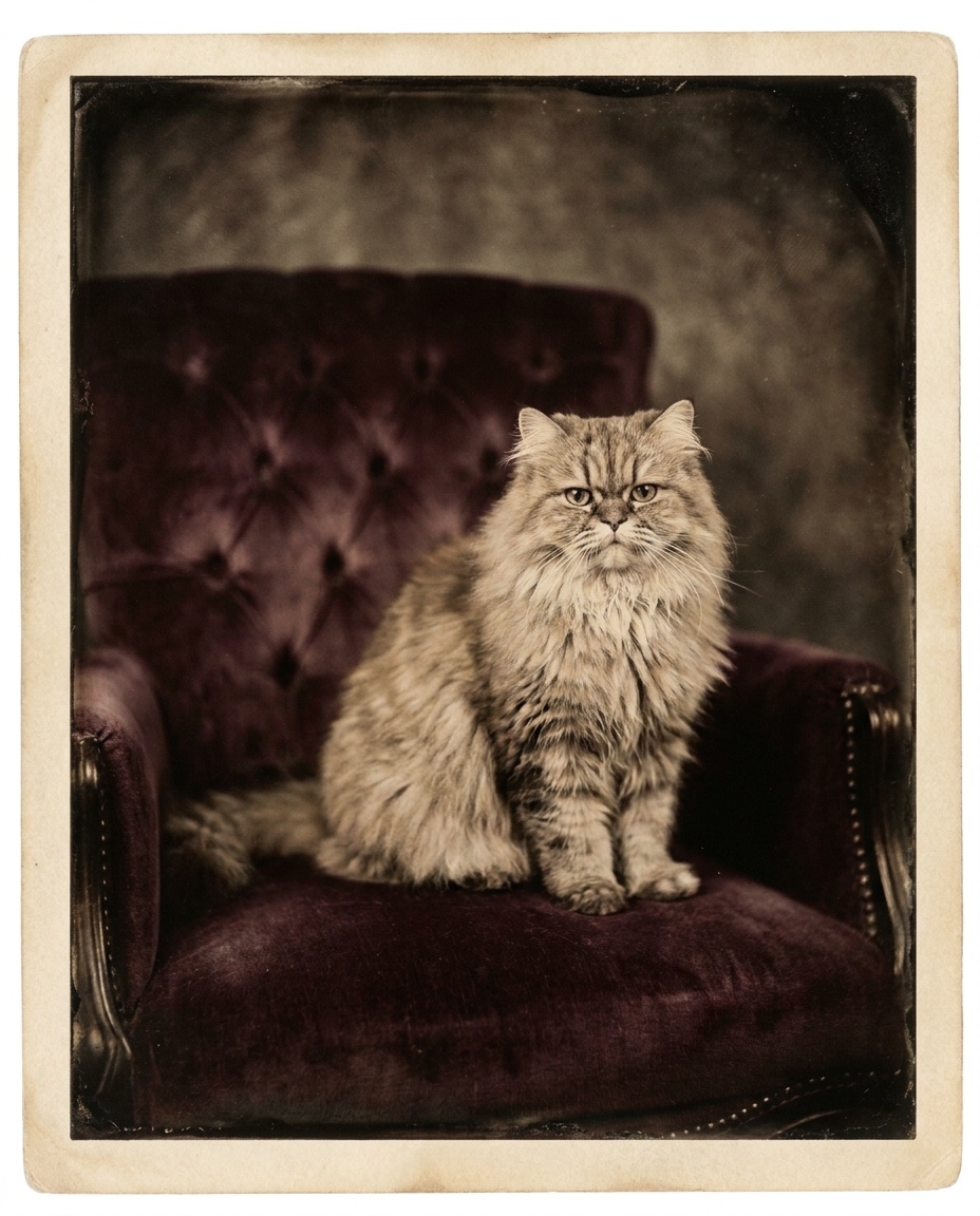 Vintage Photo pet portrait — signature example