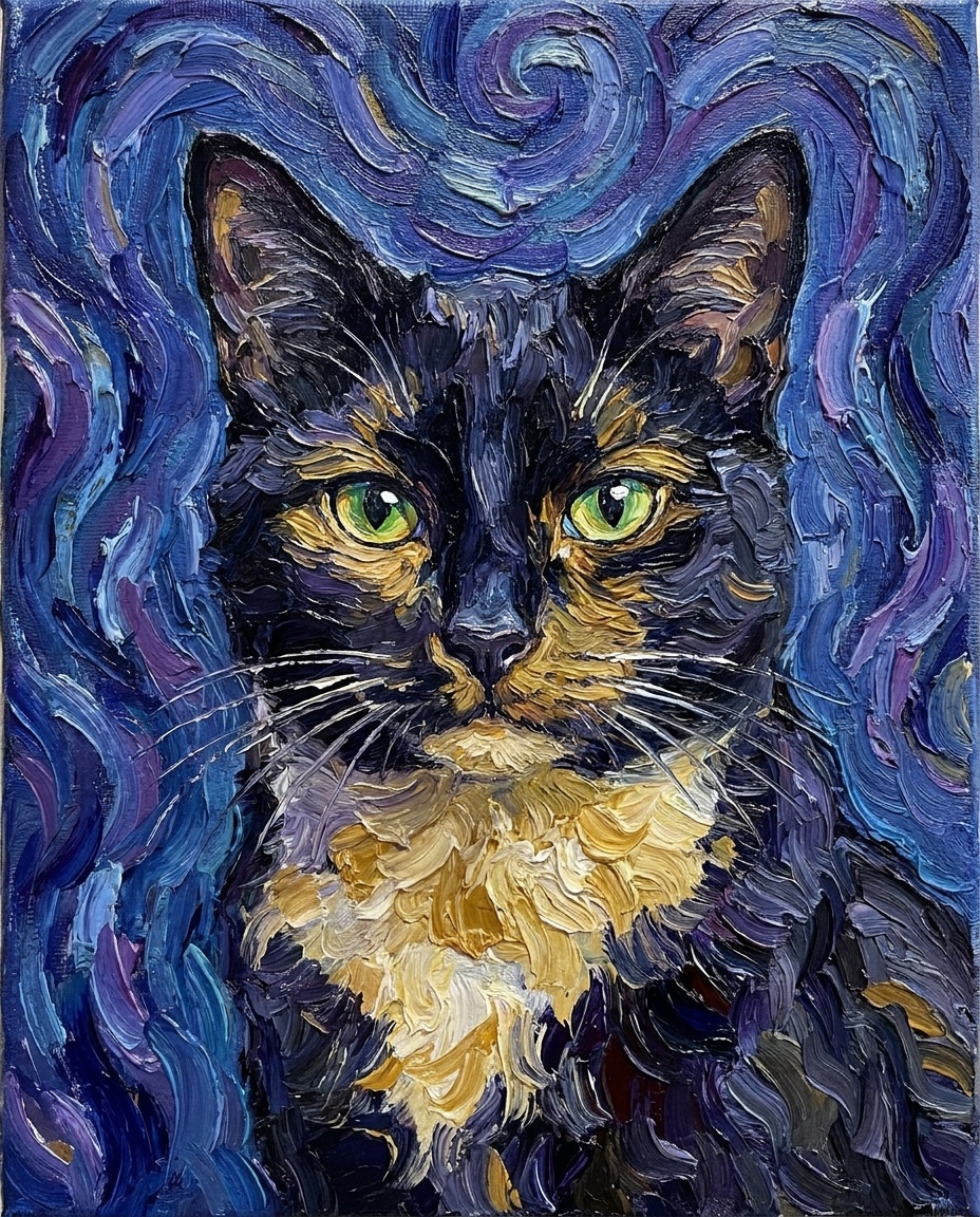 Van Gogh pet portrait — signature example